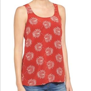 🍓Madewell 100% Silk Red Top